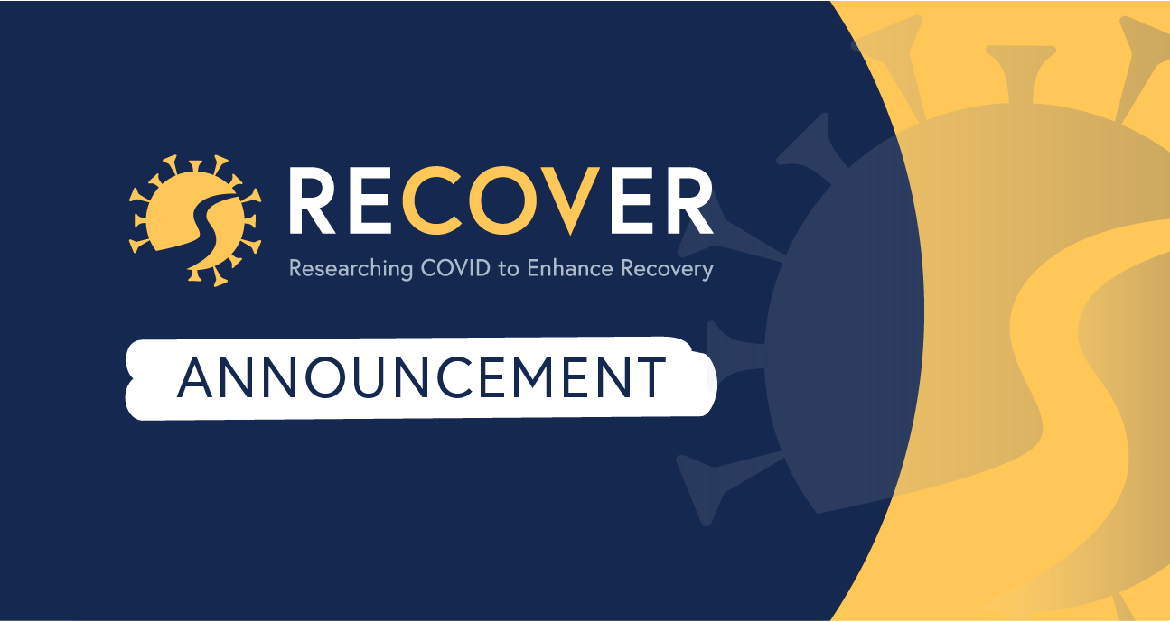 RECOVER logo with announcement banner.