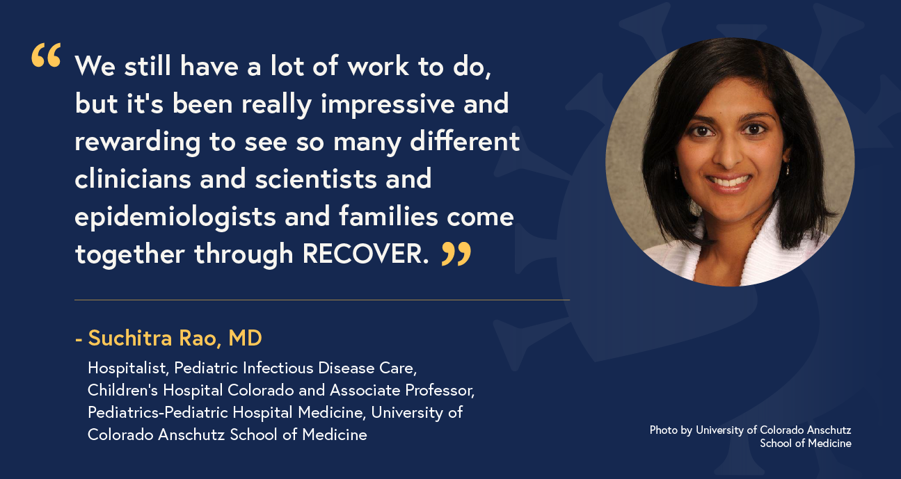 A headshot and quote from Dr. Suchitra Rao, MD.