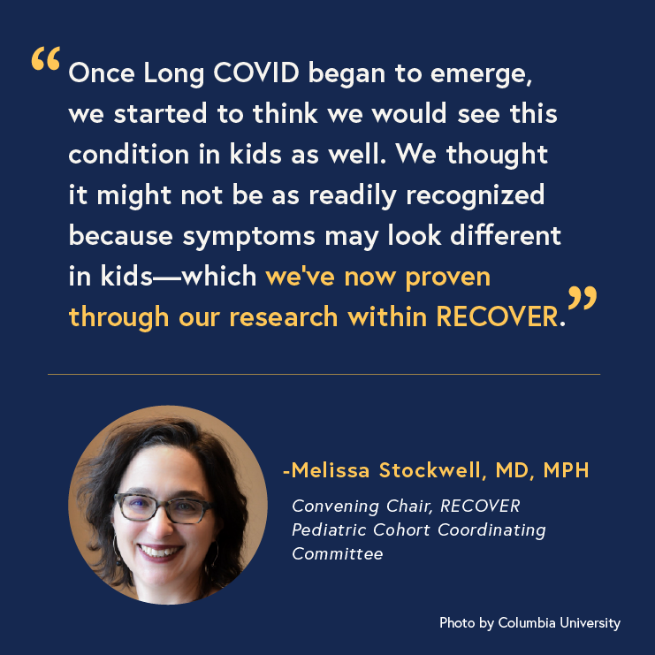 A photo portrait of Melissa Stockwell, MD, MPH along with a quote from the article.